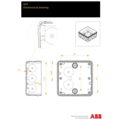 ABB AP9 forgreningsdåse, 86x86x39 mm, grøn