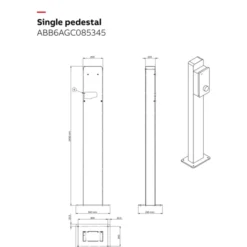 ABB TAC piedestal for ladeboks, enkelt
