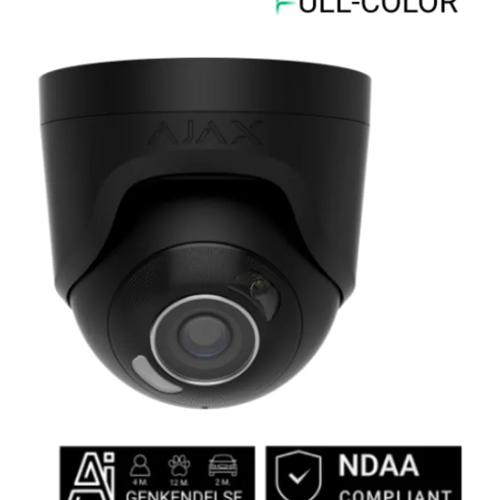 Ajax Turret overvågningskamera, 5MP, 2,8 mm, sort