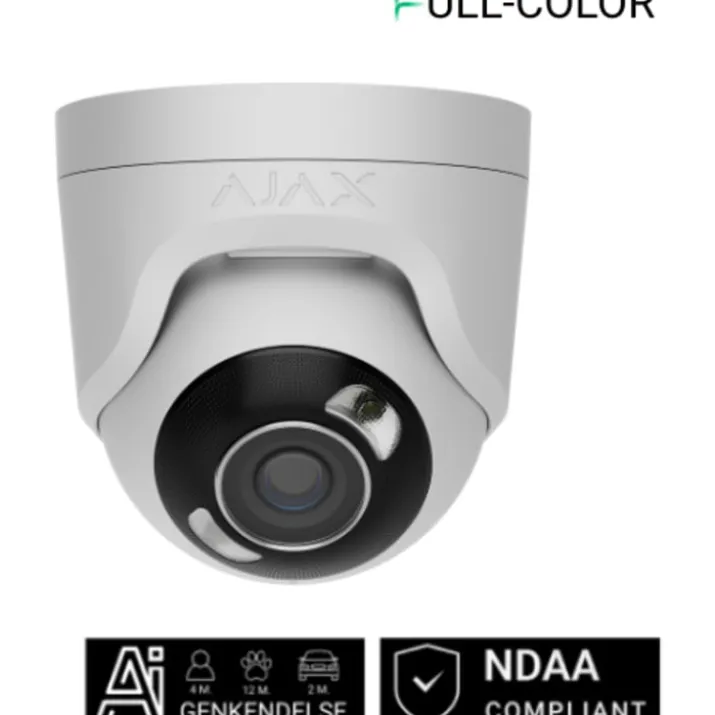 Ajax Turret overvågningskamera, 5MP, 4 mm, hvid