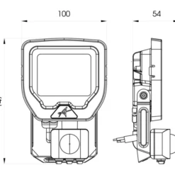 Ansell Lighting Calinor projektør med sensor, 10W, 4000K
