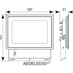 Ansell Lighting Eden projektør, 30W, 3000K