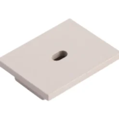 Ansell Lighting endestykke med hul, 26x21,3 mm, aluminium