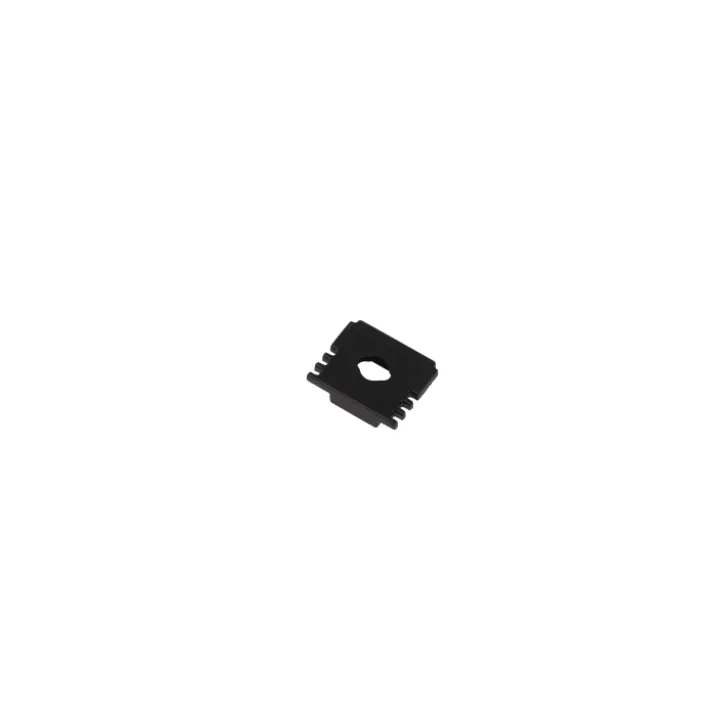 Ansell Lighting endestykke, med hul, 13x15,9 mm, sort