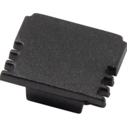 Ansell Lighting endestykke, uden hul, 13x15,9 mm, sort