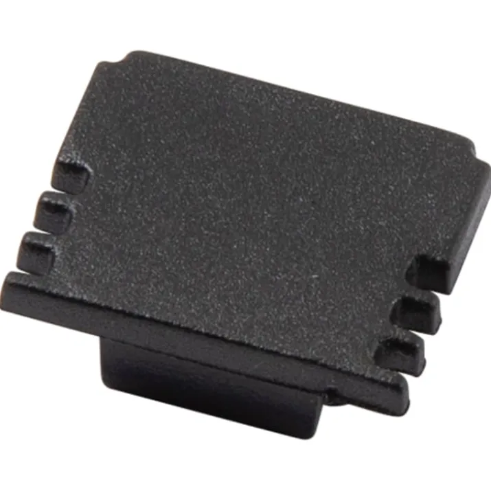 Ansell Lighting endestykke, uden hul, 13x15,9 mm, sort
