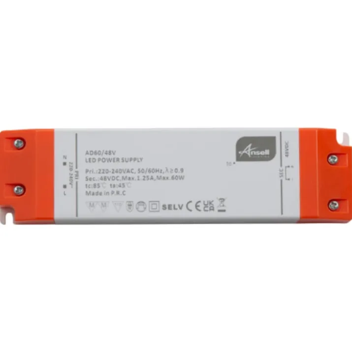 Ansell Lighting LED driver, 48V, 60W