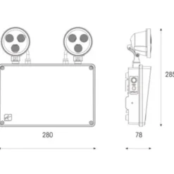 Ansell Lighting Raptor nød projektør, hvid