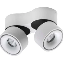 Antidark Easy Double spotlampe, justerbar lysfarve, hvid