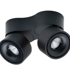 Antidark Easy Double spotlampe, sort