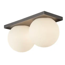 Antidark Palla Mini væg- og loftlampe, titanium, lille model