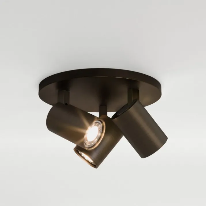 Astro Ascoli Triple Round spotlampe, 3 spots, bronze