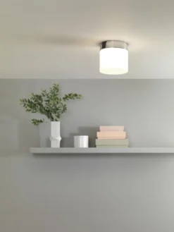 Astro Sabina loftlampe, krom/hvid