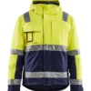 Blåkläder Workwear Hi-Vis vinterjakke, hi-vis gul/marine, str. 4XL
