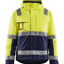 Blåkläder Workwear Hi-Vis vinterjakke, hi-vis gul/marine, str. 4XL