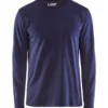 Blåkläder Workwear 35001 langærmet t-shirt, marineblå, str. S