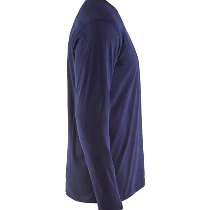 Blåkläder Workwear 35001 langærmet t-shirt, marineblå, str. S