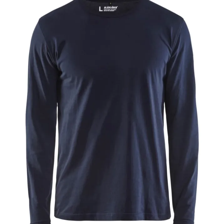 Blåkläder Workwear 35001 langærmet t-shirt, mørk marineblå, str. 4XL