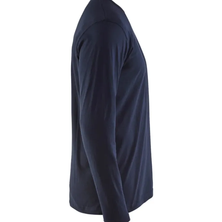 Blåkläder Workwear 35001 langærmet t-shirt, mørk marineblå, str. 4XL