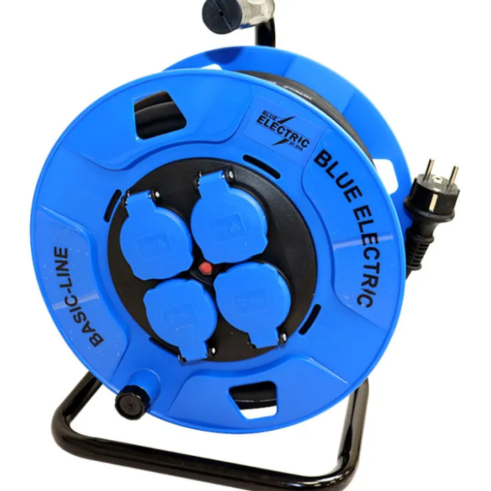 Blue Electric kabeltromle m. schuko stik, 25 meter