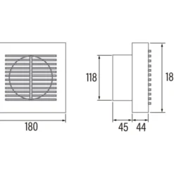Cata B12 badventilator, Ø120 mm, hvid