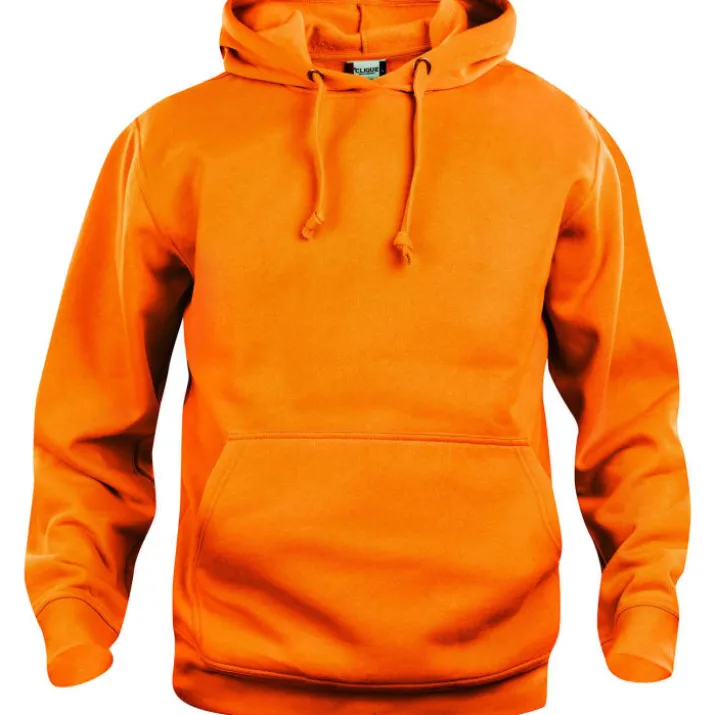 Clique Basic hoodie, hi-vis orange, str. 2XL