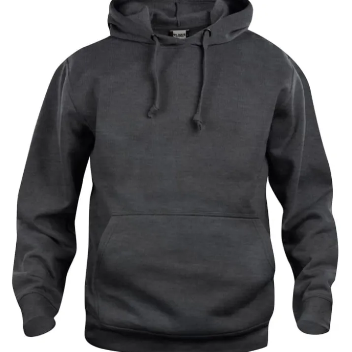 Clique Basic hoodie, koksgrå meleret, str. 2XL