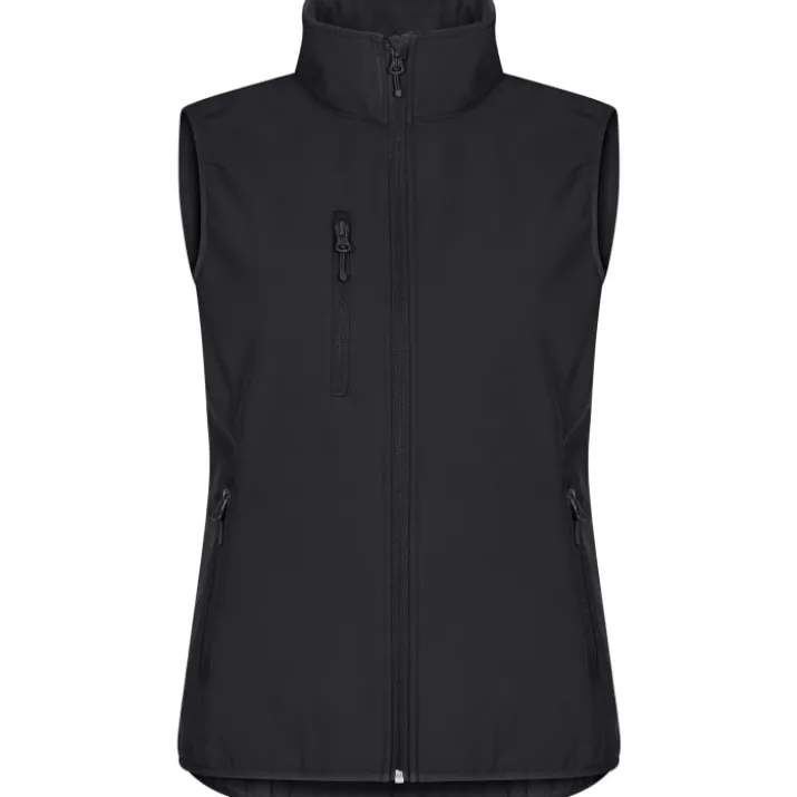 Clique Classic softshell vest dame, sort, str. 2XL