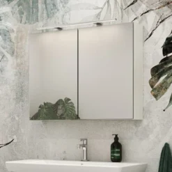 Dansani Mido+ Libra spejllampe, krom, 60 cm