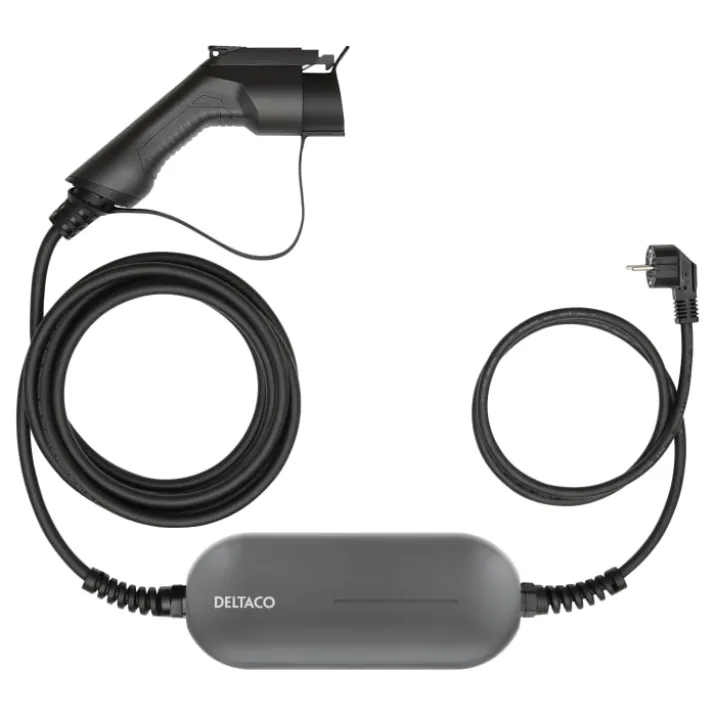 Deltaco ladekabel med schuko stik, type 1, 6A, 5,5 meter
