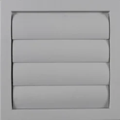 Duka lamelventil, Ø100 mm, 180x180 mm, grå