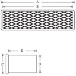 Duka murstensrist, 72x230 mm, galvaniseret