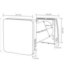 Duka One Pro 50 S ventilator med varmegenvinding, Ø160 mm, wi-fi, hvid