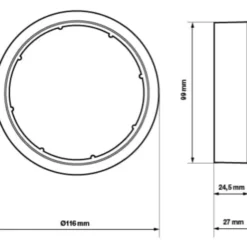 Duka rørstuds for S7 ventilator Ø100 mm, hvid