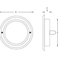 Duka tallerkenventil, Ø117 mm, hvid
