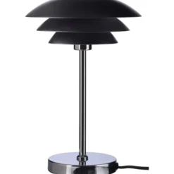 Dyberg Larsen DL20 bordlampe, krom/sort