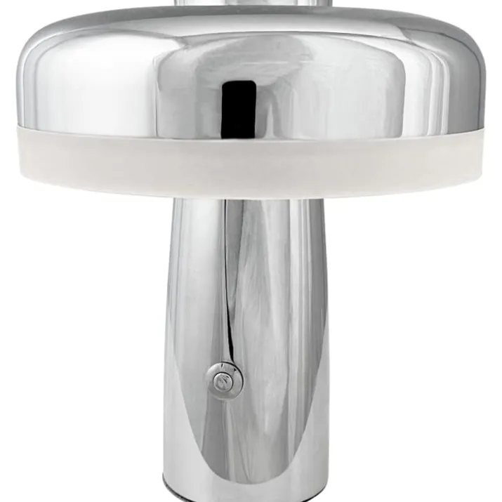 Dyberg Larsen Porter genopladelig bordlampe, krom