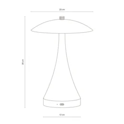 Dyberg Larsen Vienna genopladelig bordlampe, opal