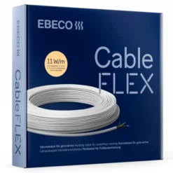 Ebeco Cableflex varmekabel, 124 meter, 1380W