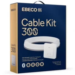 Ebeco gulvvarmesæt med varmekabel & termostat, bluetooth, 1380W, 124 meter