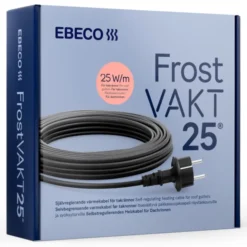 Ebeco selvregulerende frostsikringskabel, F-25, 300W, 12 meter