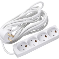 EDB stikdåse med 4 udtag m/jord 5 mtr. ledning