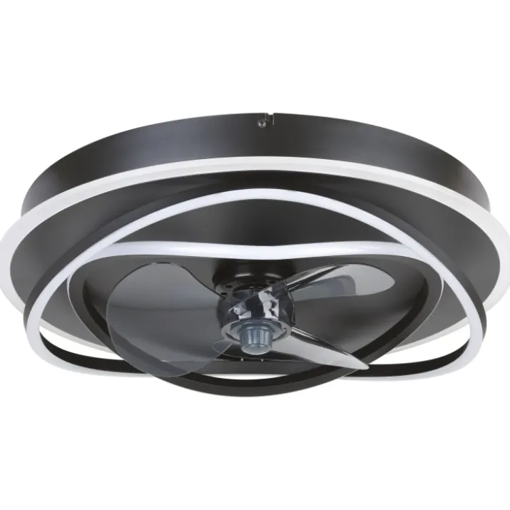 Eglo Namori ventilator med lys, sort