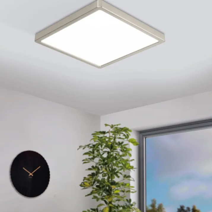 Eglo Z Fueva Bath loftlampe, børstet stål, 28x28 cm