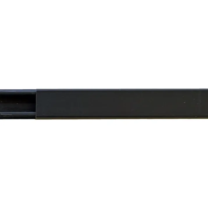 E-line minikanal m/ tape 2 meter sort, 15x10 mm