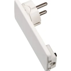 E-line Schuko vinkelstikprop med jord, hvid
