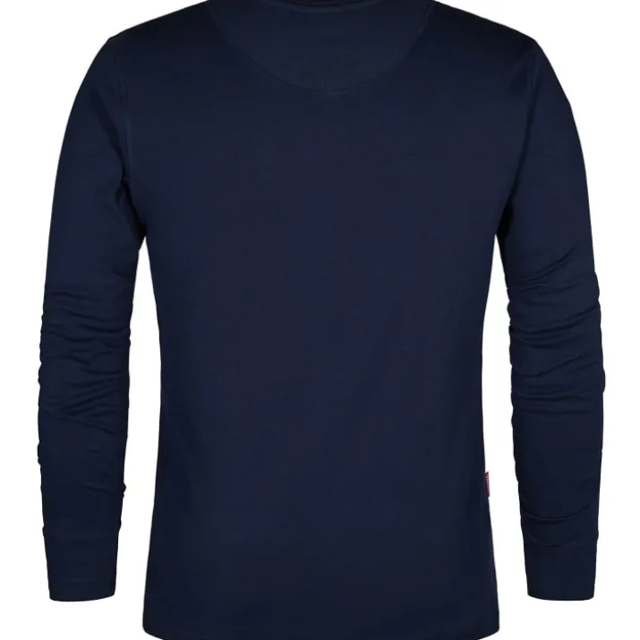 FE Engel Grandad langærmet t-shirt, marineblå, str. 2XL