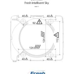 Fresh Intellivent SKY badventilator, app styring, Ø100 mm, hvid