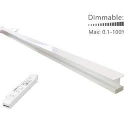 Green:ID underforsænket LED skinne til Troldtekt loft inkl. TRIAC driver 120 cm, 3000K