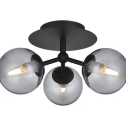 Halo Design Atom Trio loftlampe, røgfarvet